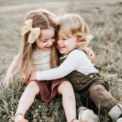 Niceye Fable bow on toddler hair showing versatile styling