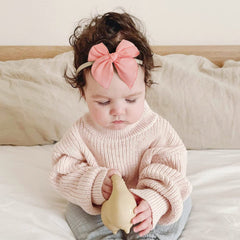 Niceye striped bow headband pairs with dresses for special occasions.
