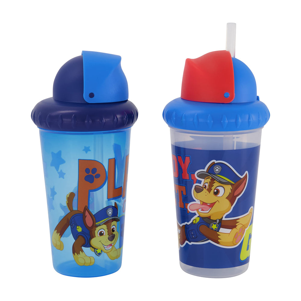 Nickelodeon Paw Patrol sippy cups 2-pack front view with leak-proof travel features.