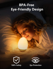 NICKLUC Egg Night Light RGB colors in action, mood setting for kids.