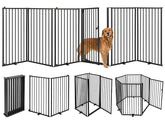 Nidouillet 6-panel dog gate assembled as versatile indoor-outdoor barrier.