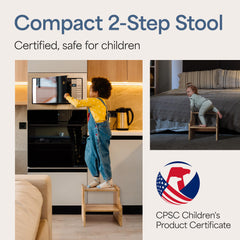 NIFTAKE small step stool with faucet extender improves toddler hand-washing independence
