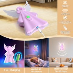 Night Light for Kids USB rechargeable battery frees from disposable batteries.