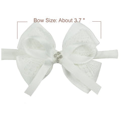 Nihao Baby gift-pack headband in white gauze bag ready for gifting