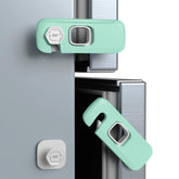 NiHome 6-pack fridge locks on cabinet door demonstrate toddler safety and easy adult access