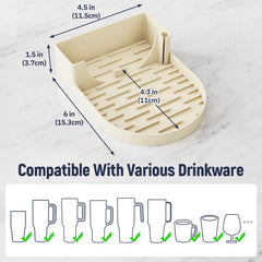 NiHome drying rack fits mugs and wine glasses for clutter-free drying