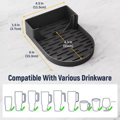 NiHome drying rack fits mugs and wine glasses for versatile kitchen drying.