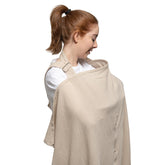 Nilsa 5-in-1 nursing cover unfolded showing generous 37x47-inch privacy coverage.