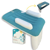 Nimbus Grove inflatable toddler travel bed cover-setup shows a clean flat surface