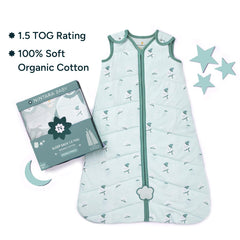 NINTARABABY sleep sack top-to-bottom zipper simplifies diaper changes.