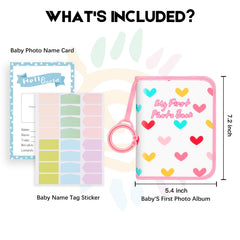 Niselity baby photo book holds 21 4x6 photos for organized memories
