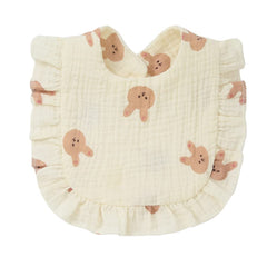 Nishine 4-pack drool bibs β breathable cotton keeps baby comfortable during teething.