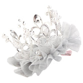 Nishine baby crown hair clip silver shines for adorable photos and daily wear.