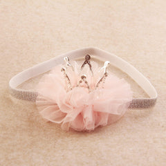 Nishine mini crown headband silver on newborns for stylish photos.