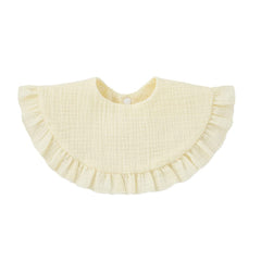 Nishine soft cotton bib material gentle on baby's skin.