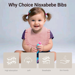 NISXABEBE baby-muslin-bibs colorful-collection offers versatile hues for outfits.