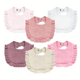 NISXABEBE baby-muslin-bibs flounce-detail adds stylish charm for everyday outfits.