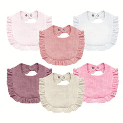 NISXABEBE baby-muslin-bibs flounce-detail adds stylish charm for everyday outfits.