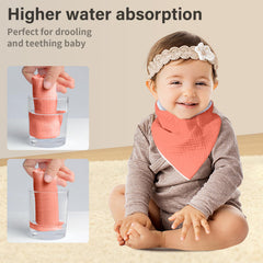 NISXABEBE muslin bib back-plush detail showing absorbent backing