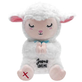 NIUBEHOHO Jesus Lamb Plush face detail with soft expression inspires calm moments.
