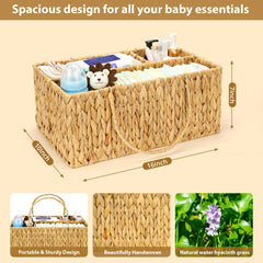 Niuirt four compartments open layout highlights tidy separation of diapers, wipes, bottles, and toys.