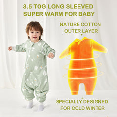 Nivolltha sleep sack with feet design keeps toddlers warm while moving.