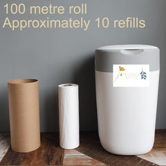 No Frills Refills eco-packaging with cardboard tube reduces plastic waste.