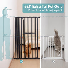No Pawblems gate side view with extensions ready for wider openings.