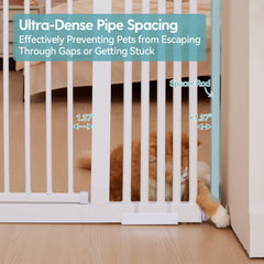 No Pawblems auto-close feature ensures gentle gate closure for busy homes.