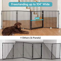 No Pawblems dog gate door walk-through demonstrates convenient entry for pets