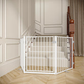 No Pawblems free-standing gate with stand shows durable metal construction for indoor use