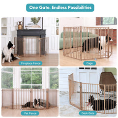 No Pawblems gate setup at staircase highlights secure freestanding option for stairs and hallways.