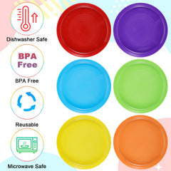 Nodaaiie 7-inch microwave-safe plates for quick reheating after meals.