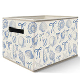 Nogrit Coquette Blue Bow storage bin foldable-flat design for compact packing