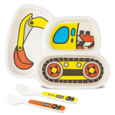 Nohlerlife Excavators divided plate for organized meals and independent eating.