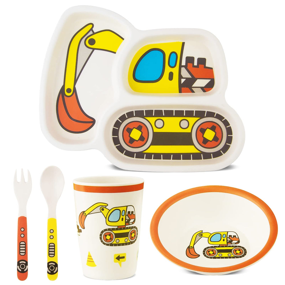 nohlerlife kids tableware plate encourages independent self-feeding