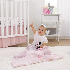 NoJo ruffled edge detail blanket brings extra charm for bedtime routines.