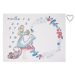 NoJo Disney Alice milestone blanket photo op highlights monthly progress for keepsake memories