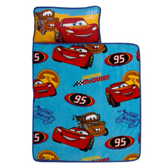 NoJo Disney Cars nap mat with Lightning McQueen for comfortable nap time on the go.