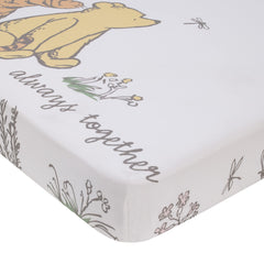 NoJo Disney Pooh pattern close-up showing soft cotton weave and subtle color palette.