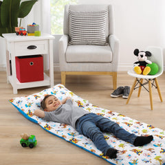 NoJo Disney Mickey nap mat with built-in handles for easy carrying.