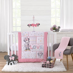 NoJo Minnie Mouse Lovely Little Lady comforter front view offers cozy warmth for nap time