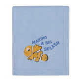 NoJo Disney Nemo applique blanket in blue and orange for cozy stroller rides.