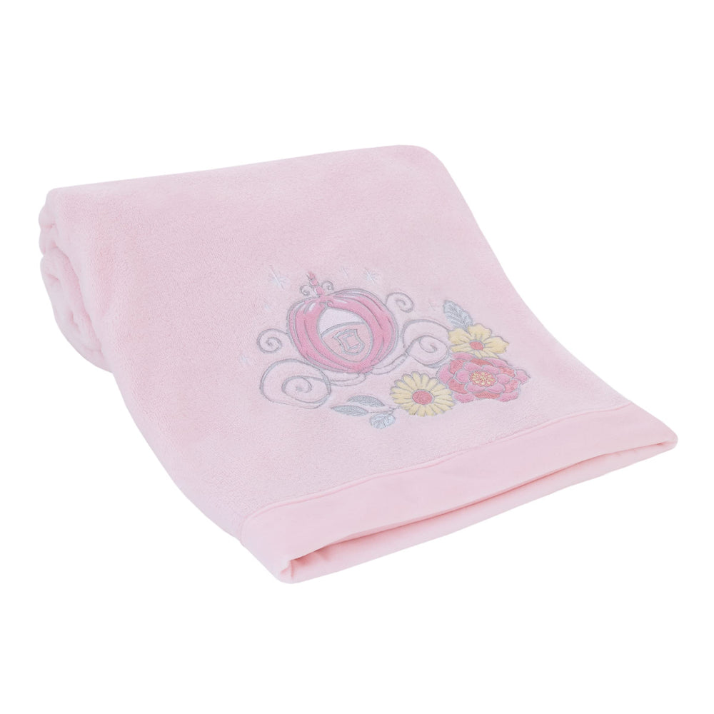 NoJo Disney Sweet Princess blanket closeup fabric shows ultra-soft texture for cozy cuddles.