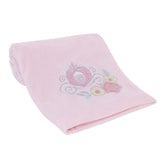 NoJo Disney Sweet Princess blanket closeup fabric shows ultra-soft texture for cozy cuddles.