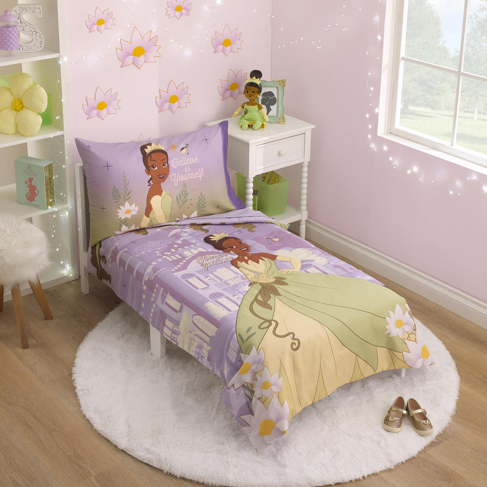 NoJo Disney Princess Tiana comforter with Tiana and Ray for magical bedtime moments.