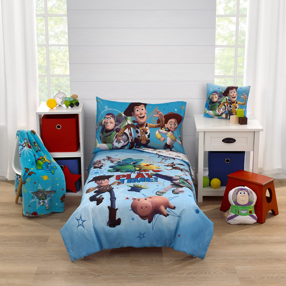 NoJo Toy Story Its Play Time comforter featuring Woody and Buzz for cozy bedtime.