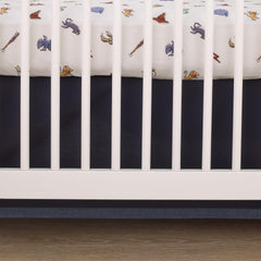 NoJo Harry Potter Welcome Little Wizard crib sheet on standard mattress demonstrates easy-care machine washability.