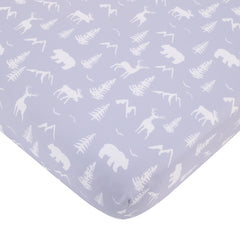 NoJo Little Love navy crib skirt with 10-inch drop for finished nursery look