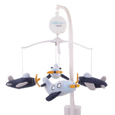 NoJo Little Love Soar High airplanes in navy, blue, gray brighten the nursery while soothing baby.